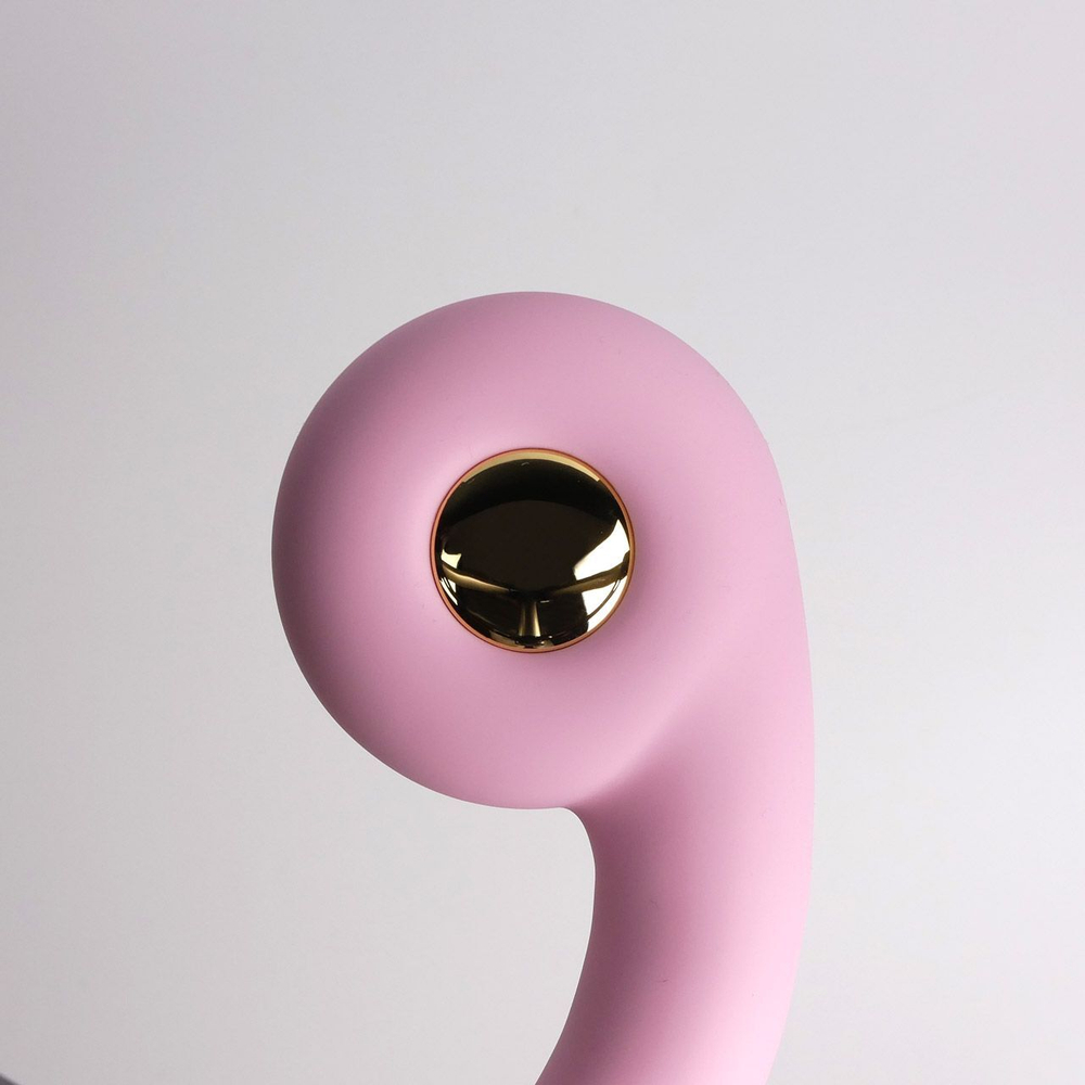Розовый вибростимулятор точки G с нагревом Bendable Heating G-Spot Vibrator