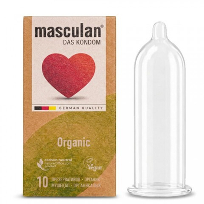 Презервативы masculan  ORGANIC № 10 утонченные, 18,5 см, 5.3 см, 10 шт.