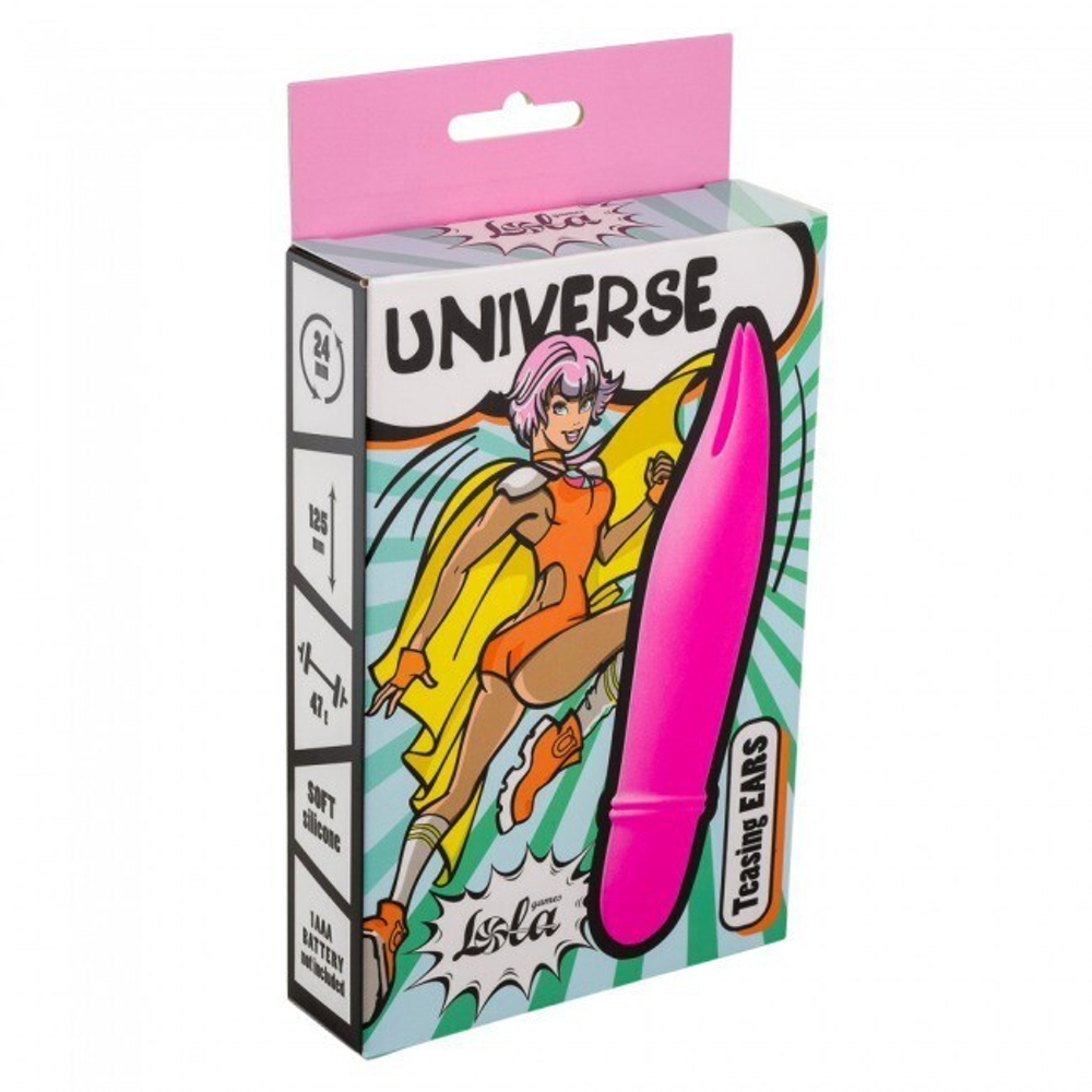 Мини-вибратор для эрогенных зон UNIVERSE Teasing Ears (10 режимов) (Цвет: розовый)
