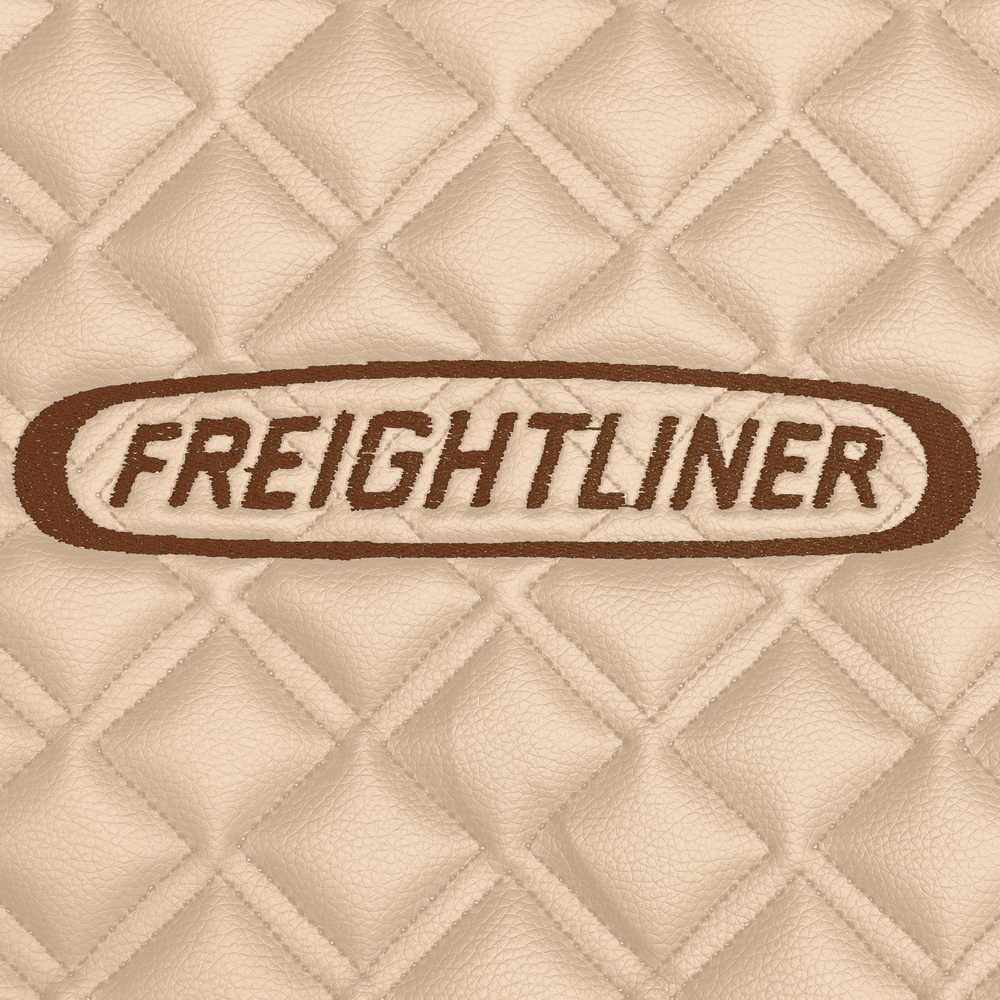 Ковры FREIGHTLINER CENTRY (автомат) (экокожа, бежевый, бежевый кант, коричневая вышивка)