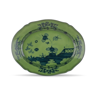 Блюдо овальное Richard Ginori Oriente Italiano Malachite (38.5 см)
