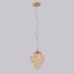 Светильник подвесной Crystal Lux CHARME SP2 GOLD/TRANSPARENT