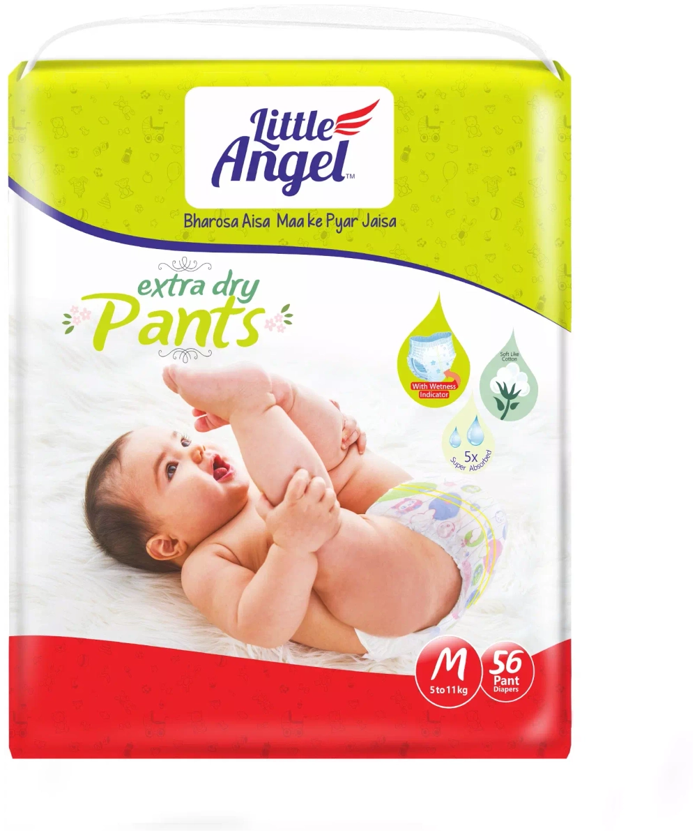 Подгузники-трусики детские Little Angel Extra Dry, 3/M (5-11 кг), обьем талии 36-48 см