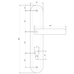 Ручки на планке APECS HP-85.0423 BLM черный