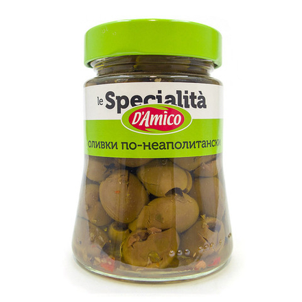 Оливки Damico Specialita Leccino Alla Napoletana 280 гр Италия