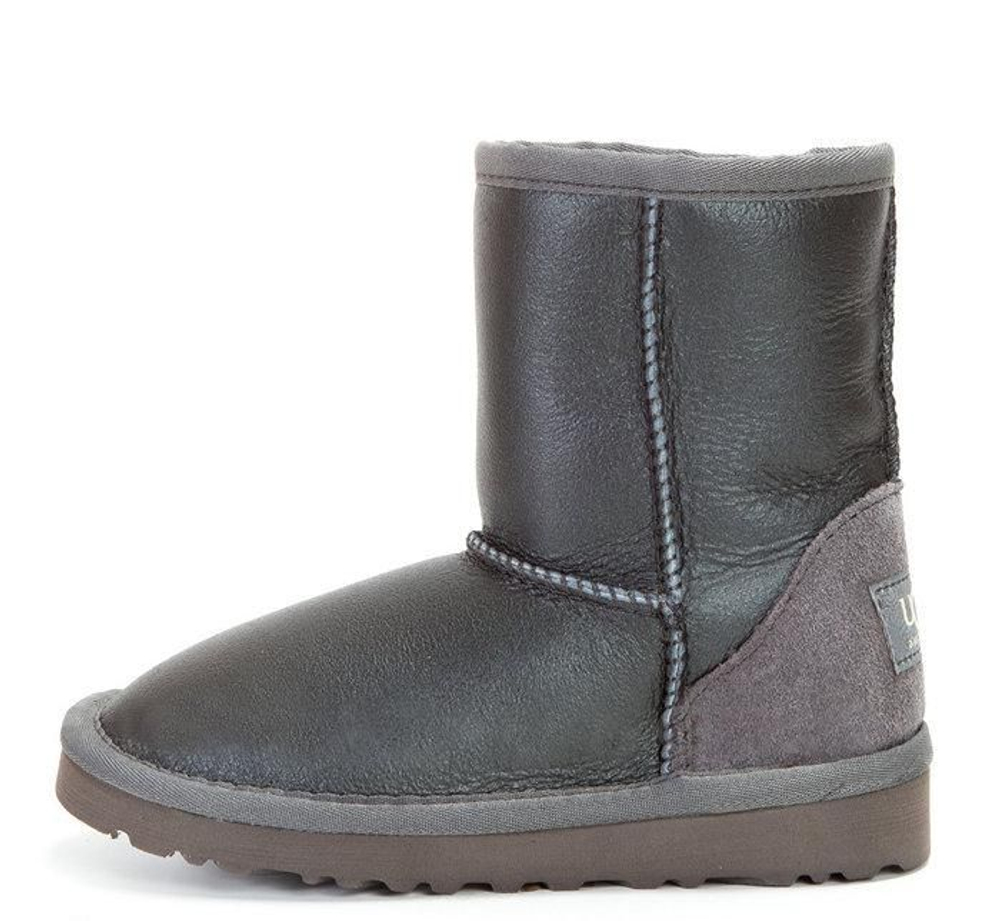 Ugg Kids Classic Short Metallic Grey