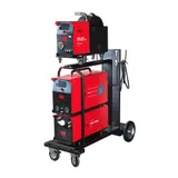 Сварочный полуавтомат FUBAG XMIG 500T DW ПУЛЬС (PULSE) + Подающий механизм ДРАЙВ (DRIVE) XMIG DW ПУЛЬС (PULSE) + Горелка FB 550W 3m + Блок жидкостного охлаждения Cool XMI + Шланг-пакет 5 метров 95 мм2 14 pol с жидкостным охлаждением + Тележка для апп — фото 1