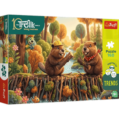Pazl \ Puzzle \ Пазлы Puzzles - "160" Inspired By Trends - At the beaver's / KAZSTUDIO SA The Treflik Family