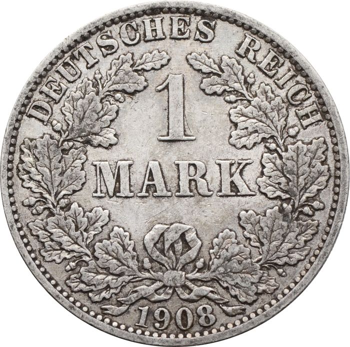 1 марка 1908 Германская Империя "A"