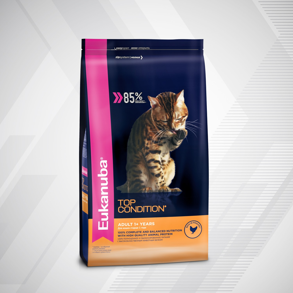 Eukanuba Adult Top Condition сбалансированный сухой корм для кошек 2 кг