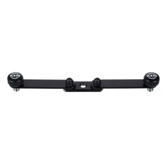 K&amp;M 23510-300-55 поворотный адаптер для установки двух микрофонов на одну стойку, длина 217 мм, стал