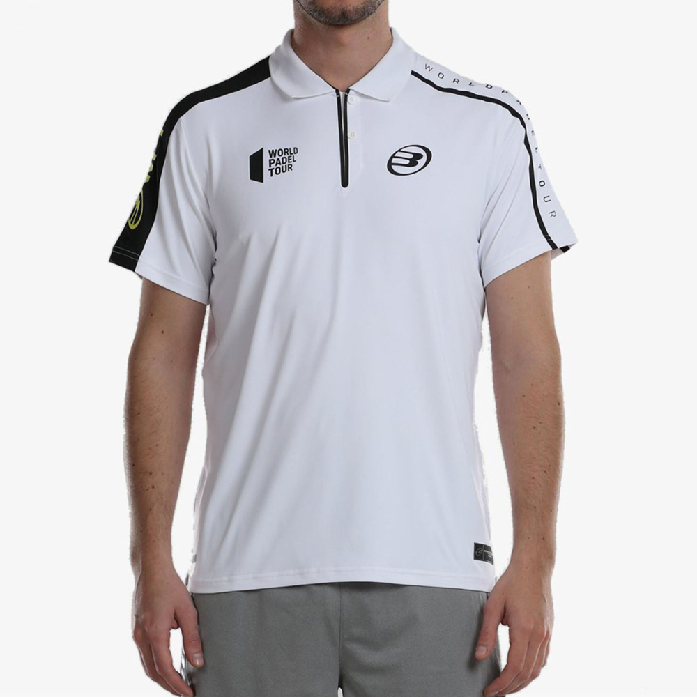 Мужское теннисное поло Bullpadel Liceo Polo Men - White, Black