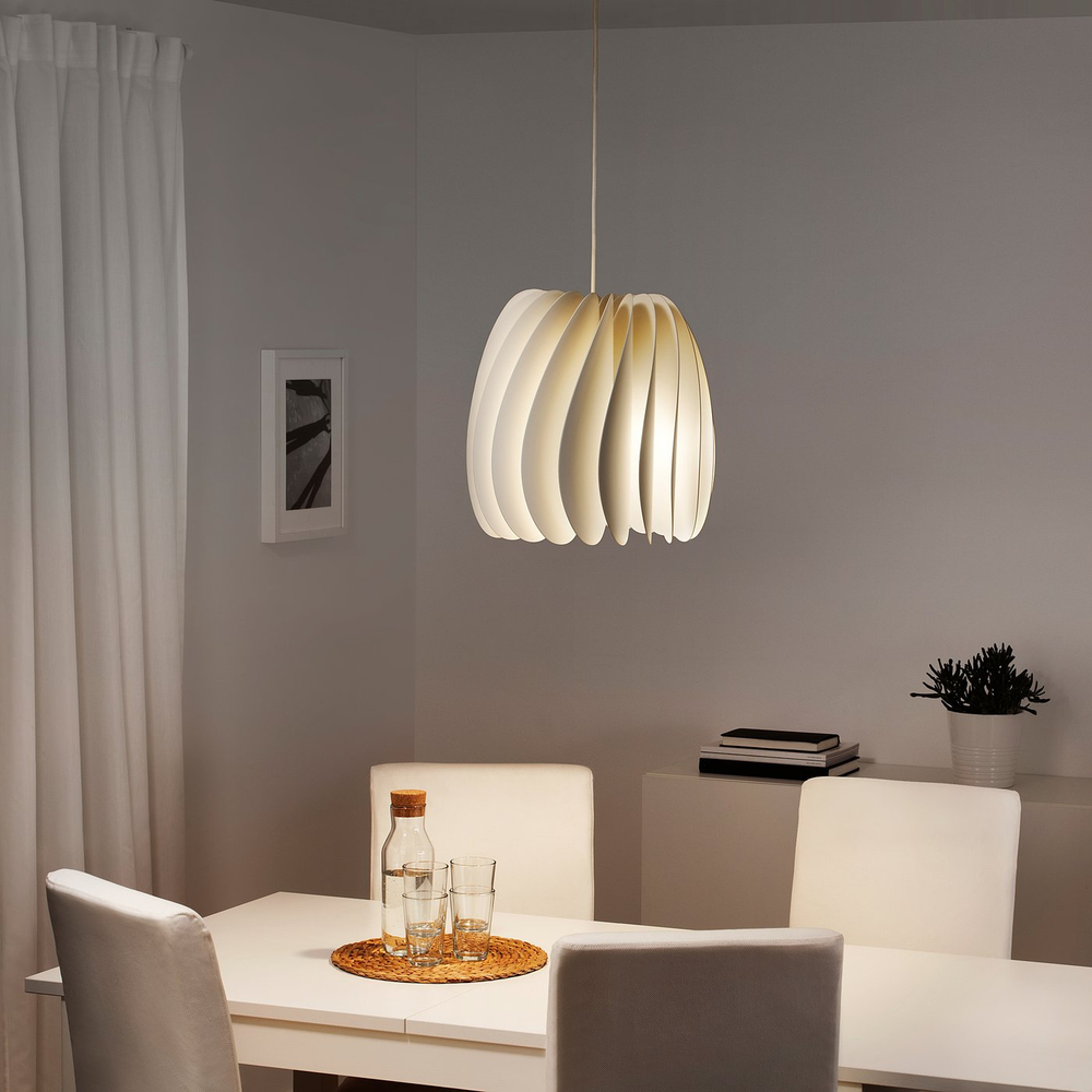 IKEA SKYMNINGEN  (ИКЕА СКЙМНИНГЕН)  -  Лампа подвесная - белая 42 см