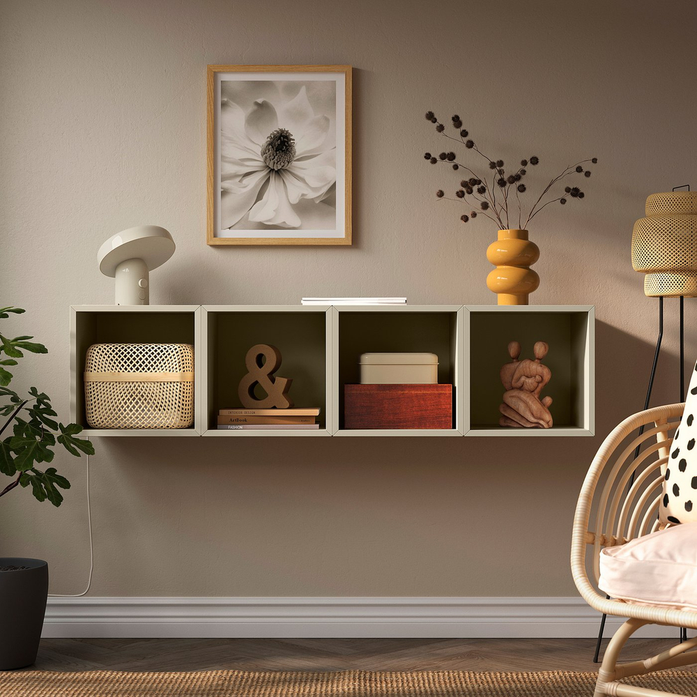 IKEA EKET  (ИКЕА ЕКЕТ)  -  Комбинация подвесных шкафов - бежевый 140x35x35 см