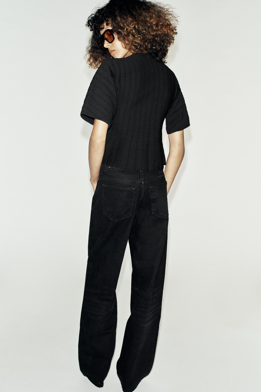 ТОП ИЗ ТРИКОТАЖА В РУБЧИК — ZARA