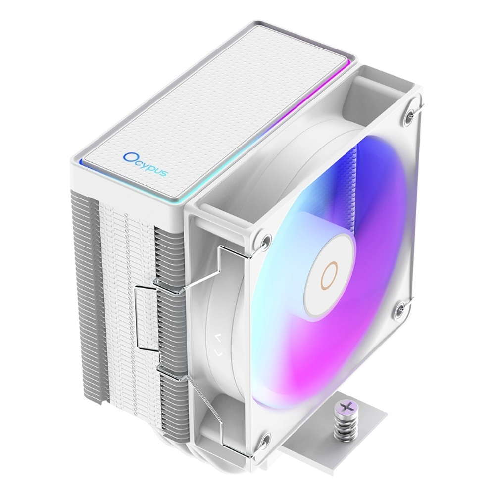 Кулер для процессора Ocypus Gamma A40 WH ARGB, 100mm ARGB FAN, Top ARGB Panel, 4 PIPES, 4-PIN PWM, 600-2400 RPM, 29DBA