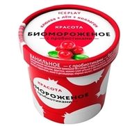 Мороженое "Актив+" Клюква+Лен+Коллаген, Biofly, 45 г