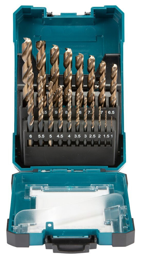 Набор свёрл по металлу 1-10 мм, M-force, 19 шт Makita D-67583