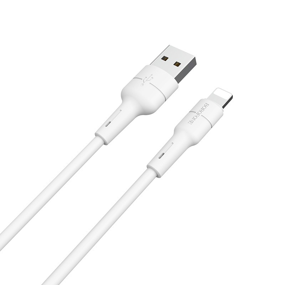 Кабель Borofone BX30 USB-Lightning 2.4А 1м Silicone White