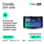 Teyes SPRO Plus 9" для Toyota Corolla, Auris 2017-2018
