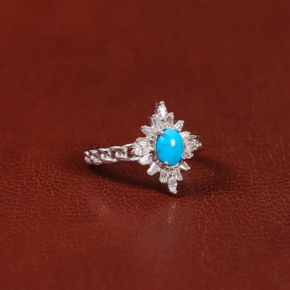 Серебряное кольцо с бирюзой Mashahir 35164 Иран