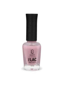 IQ BEAUTY Лак для ногтей профессиональный укрепляющий с биокерамикой #045, 12.5 мл Светло-бежевый, полупрозрачный