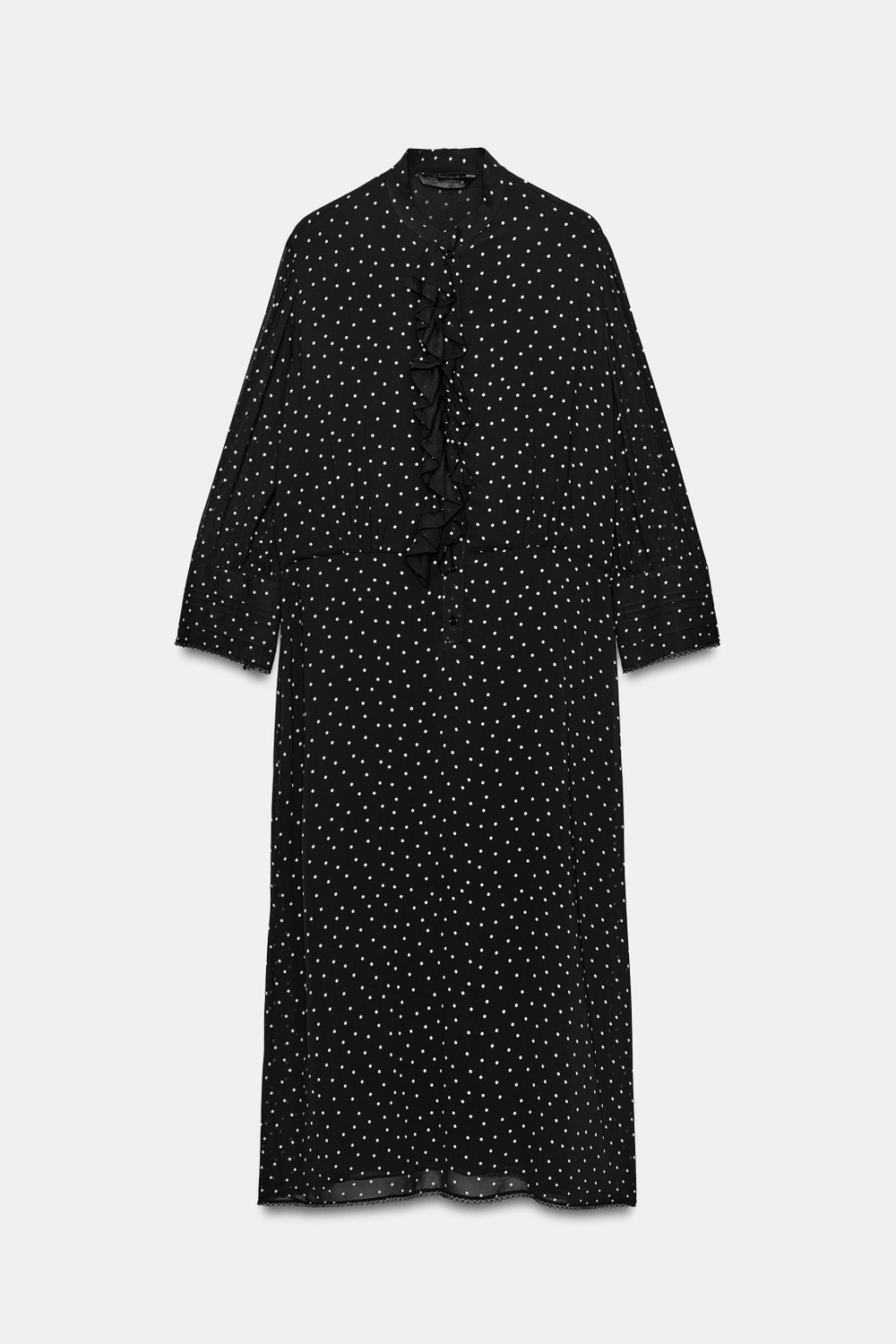ПЛАТЬЕ В ГОРОШЕК С ВОЛАНАМИ — ZW COLLECTION — ZARA