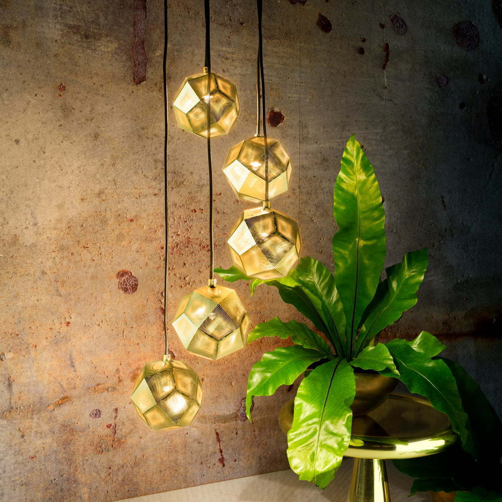 Подвесной дизайнерский светильник  Etch от Tom Dixon (золотой)