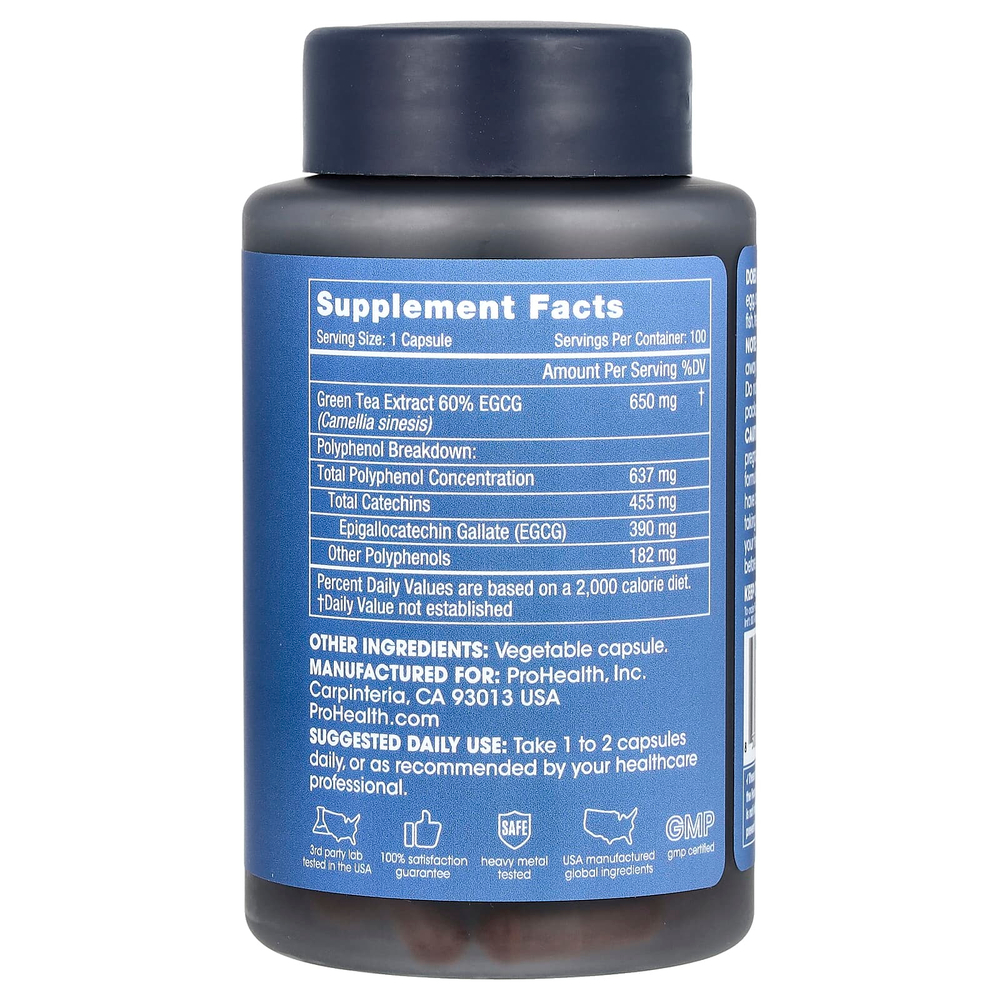 ProHealth Longevity, Green Tea, EGCG Extreme, 100 капсул