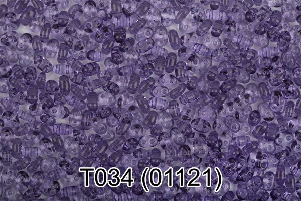 Бисер Gamma Twin 2.5х5 мм, 50 г (10х5 г), T034 св.фиолетовый, 01121, 321-96001