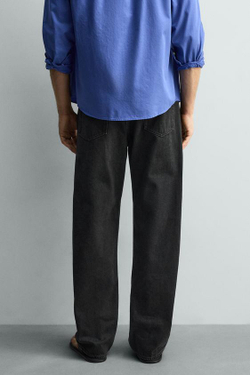 ZARA ДЖИНСЫ STRAIGHT FIT, ЧЕРНЫЙ