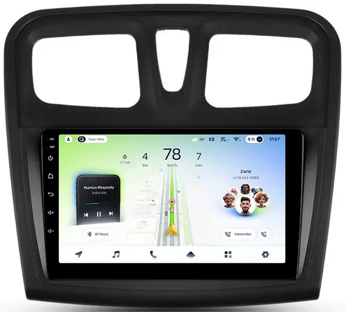 Магнитола для Renault Logan 2, Sandero 2 2014+ - Teyes CC4L-DTS монитор 9" IPS, Android 14, Быстрая, Snapdragon 662, CarPlay, 4G SIM-слот