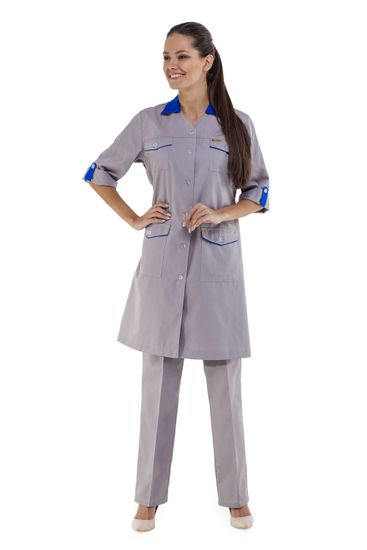 Халат «Фрезия» женский светло-серый