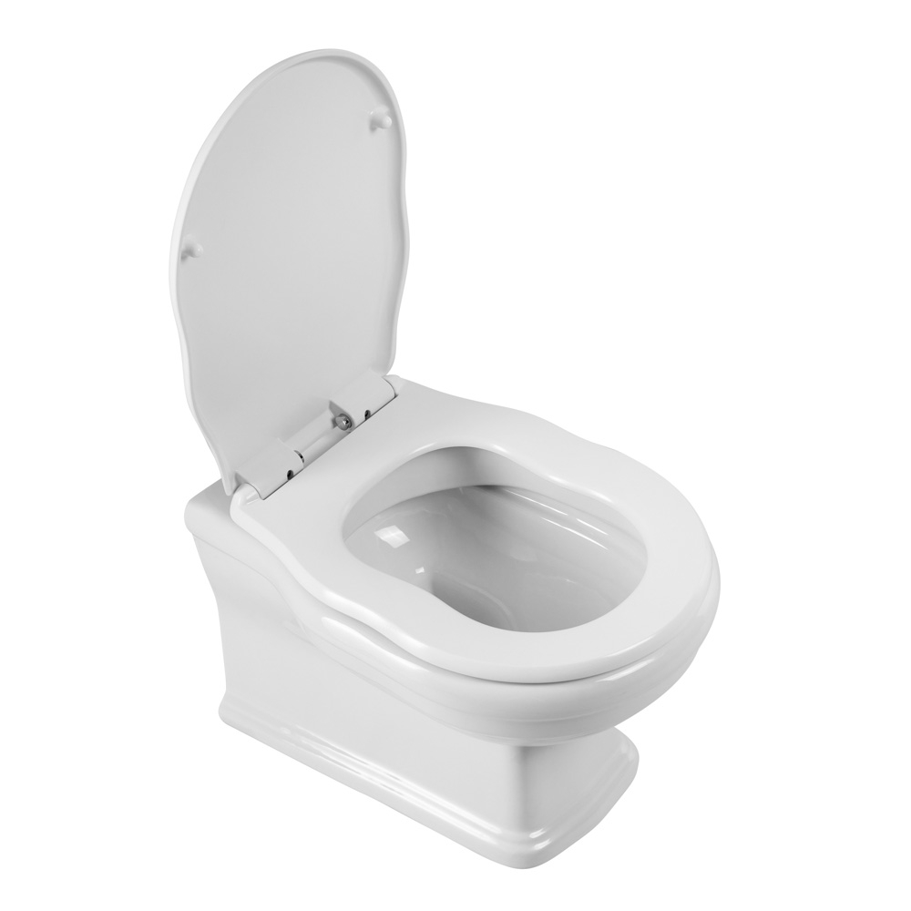 Унитаз подвесной безободковый с сиденьем BelBagno BOHEME BB115CH/BB115SC