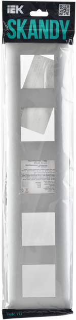 SKANDY Рамка 5-местная SK-F05S серебряный IEK