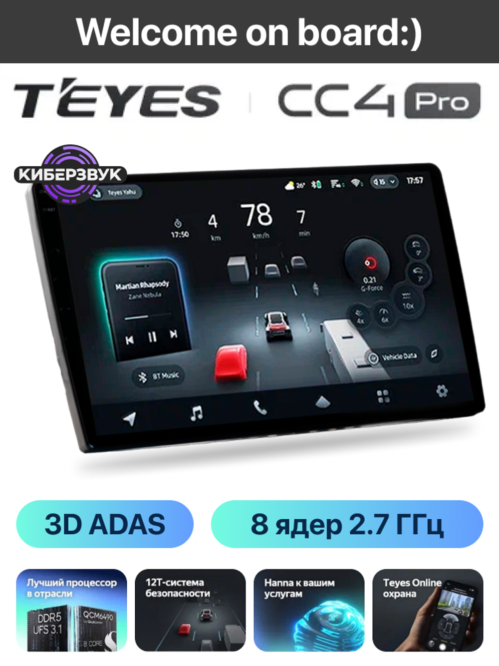 Автомагнитола Teyes CC4 PRO (8+128 Гб / 10")