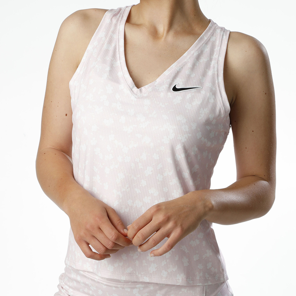 Женская теннисная майка Nike Dri-Fit Victory Printed Tank Top Women - Pink, Black