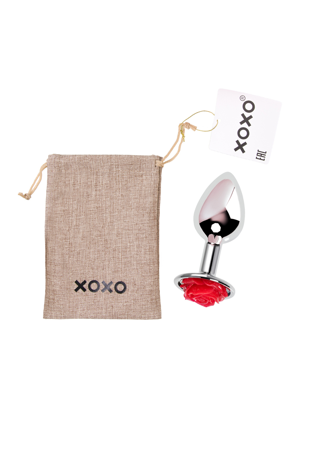 Мешочек XOXO, текстиль, 18х12 см