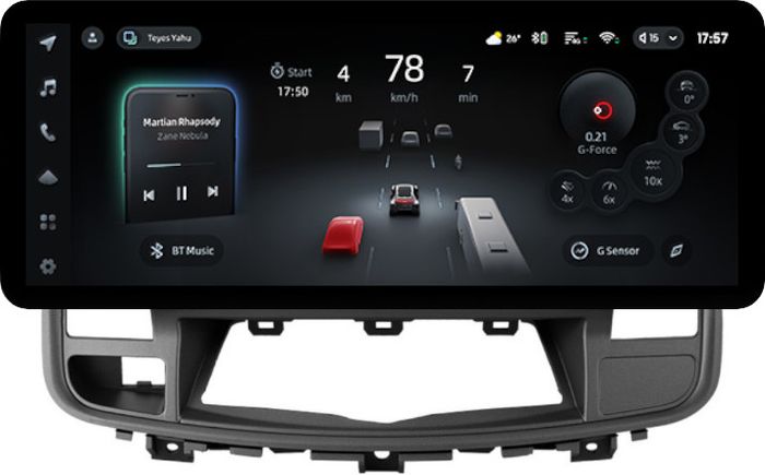 Магнитола для Nissan Teana J32 2008-2013 (ШГУ монохром) - Teyes CC4PRO монитор 12.3" 2K QLED + рамка 10, Android 13, Быстрейшая, Snapdragon 778G, ИИ, CarPlay, DSP, 4G SIM-слот
