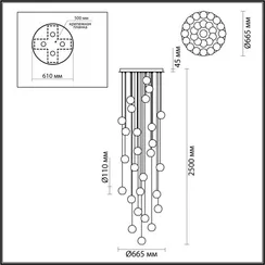Подвесная люстра Crystal 5007/120L Odeon Light