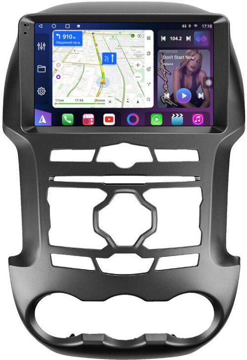 Магнитола для Ford Ranger 3 2011-2015 (рамка тип 1) - FarCar S500-TS20 монитор 9.5" 2K QLED на Android 14, Быстрейшая, CarPlay, 4G SIM-слот