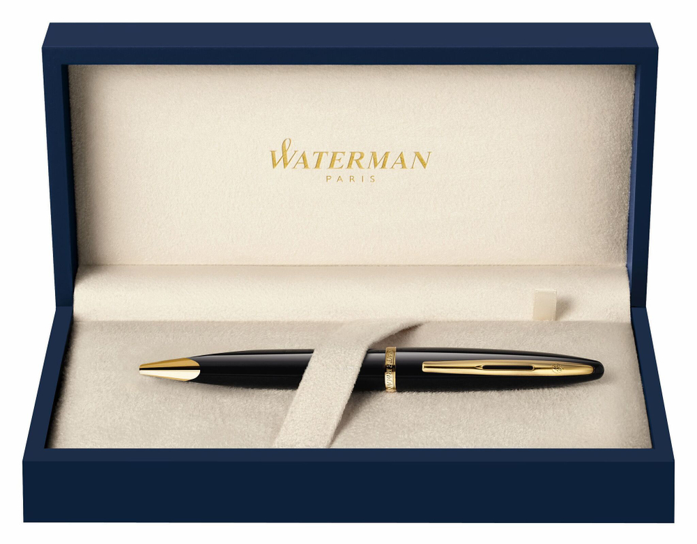 Шариковая ручка Waterman Carene, цвет: Black GT, стержень: Mblue