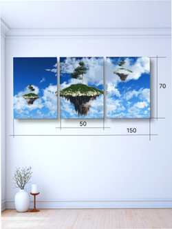 Картина Остров отражений модульная 50x70см 3шт.