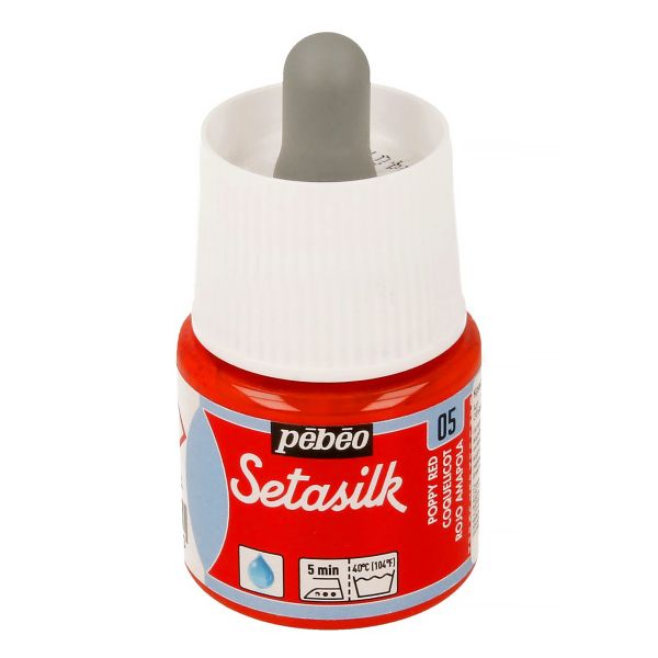 Краска по шелку Setasilk 45 мл, 181-005 красный мак, Pebeo