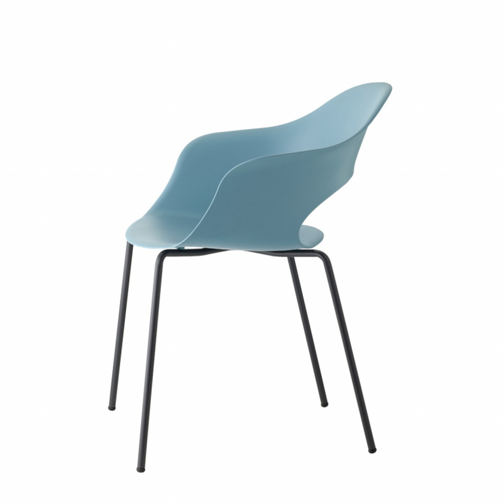 Кресло пластиковое Scab Design Lady B, антрацит, голубой