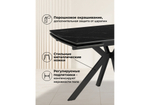 Керамический стол Woodville Катчел-2 120(180)x80 matte черный мрамор, черный