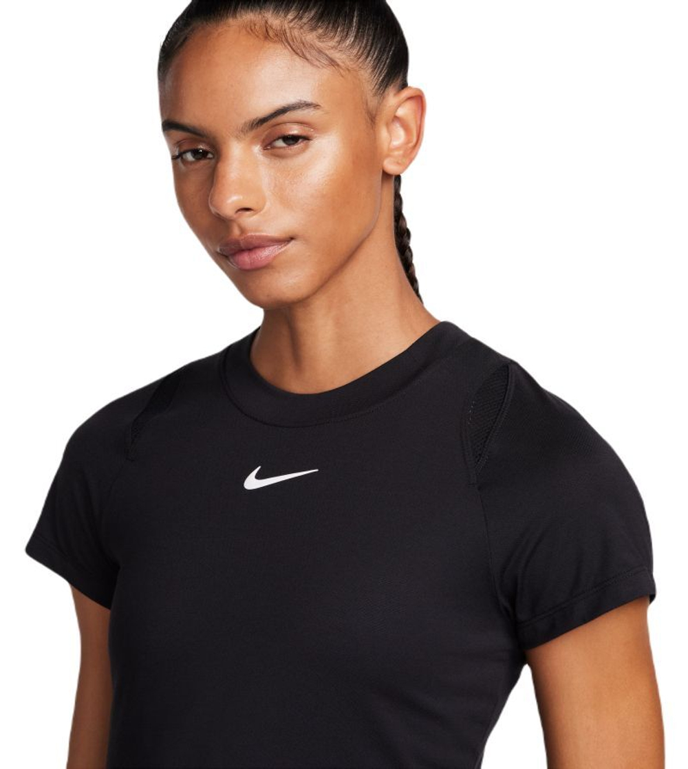 Женская теннисная футболка Nike Court Dri-Fit Advantage Top - черный