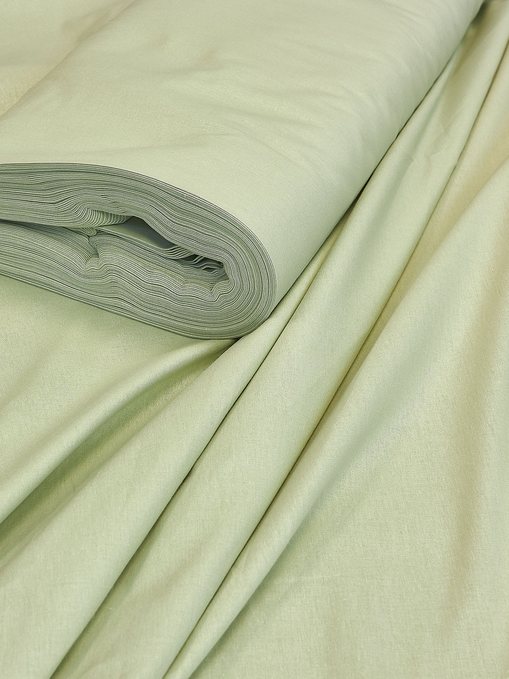 4,7м Ткань перкаль, "Зеленый чай", шир. 220см, хлопок 100%, плотность 110 г/м , отрез 220х470