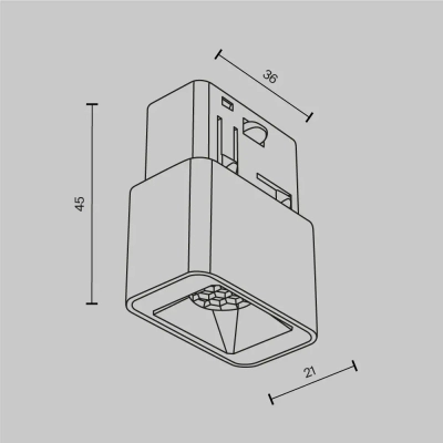 Трековый светильник Точки / Points S Exility 4000K 2Вт 24°, TR100-2-2W4K-S-B. TM Maytoni