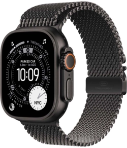 Смарт-часы Apple Watch Ultra 3 49 mm Black Titanium case | ремешок Milanese Loop | Black, S